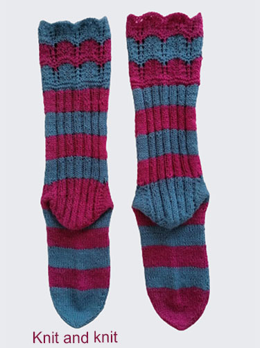 openwork-striped-socks-with-knitted-needles