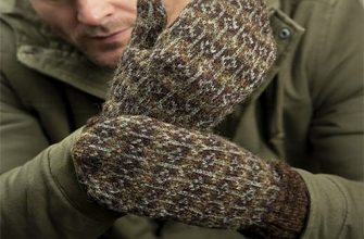 Men's mittens knitted of Shetland wool
